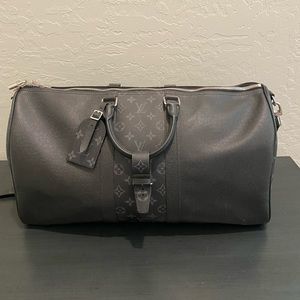 Louis Vuitton Black Keepall bandouliere 50 (special edition)